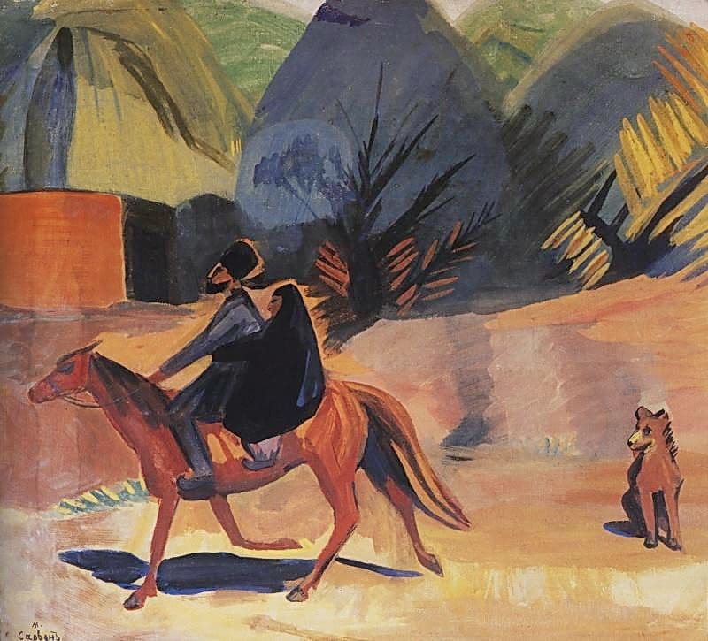 On the horse — Martiros Saryan