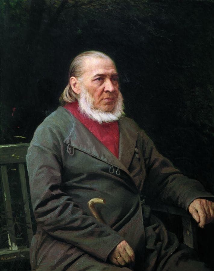 Portrait of Sergei Timofeevich Aksakov — Ivan Kramskoi