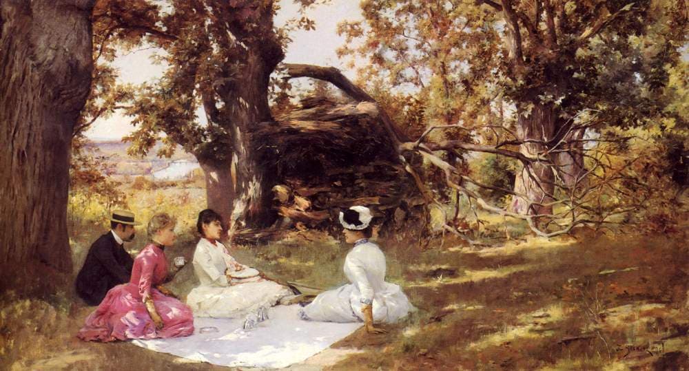 Picnic Under The Trees — Julius LeBlanc Stewart