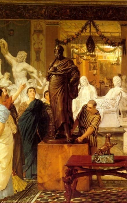 A Sculpture Gallery in Rome at the Time of Agrippa — Lawrence Alma-Tadema