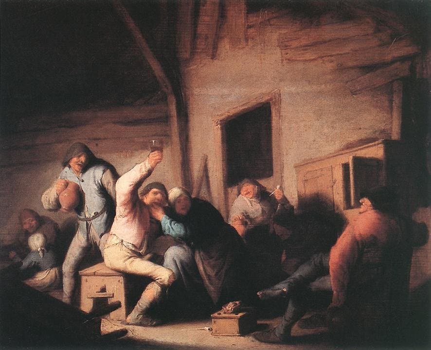 Peasants in a Tavern — Adriaen van Ostade
