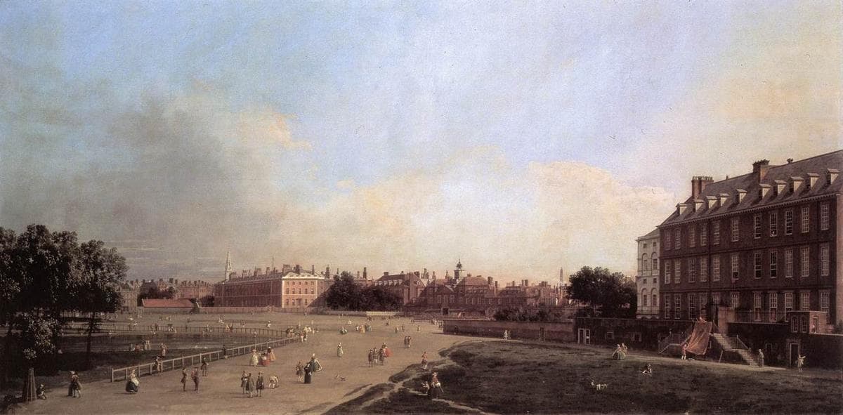 London: the Old Horse Guards from St James's Park — Canaletto