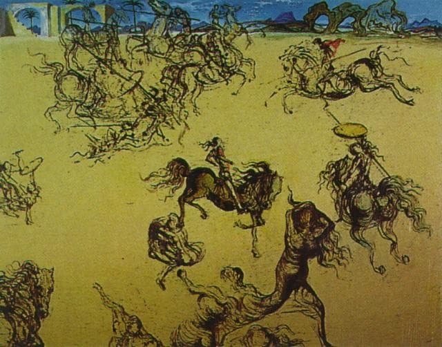 Head of a woman in the form of a battle — Salvador Dalí
