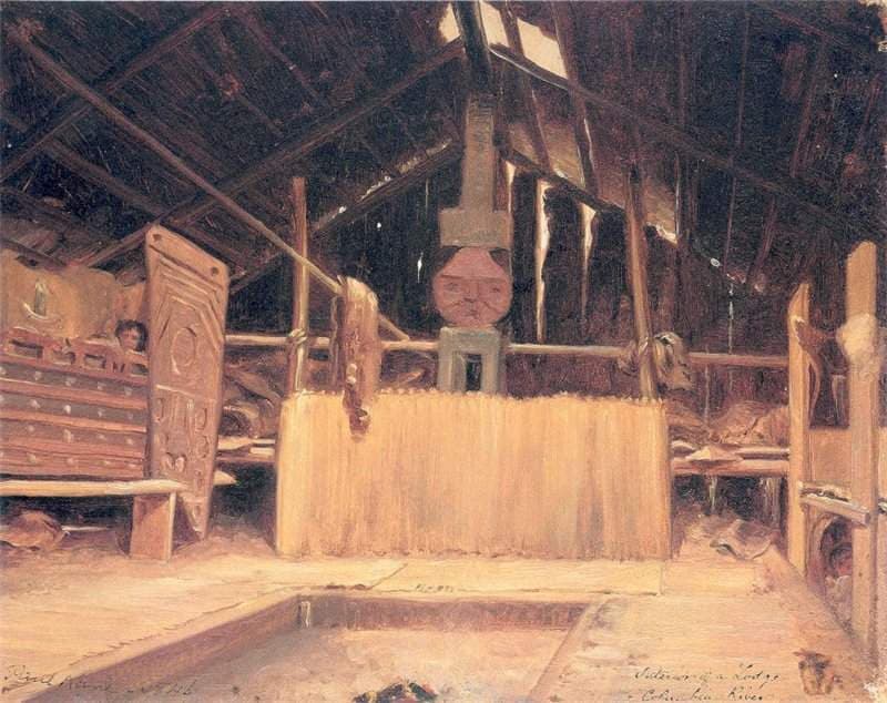 Interior of a Ceremonial Lodge — Paul Kane