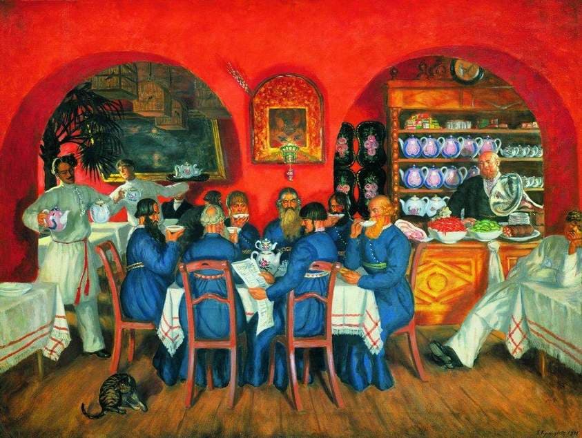 Moscow Tavern — Boris Kustodiev