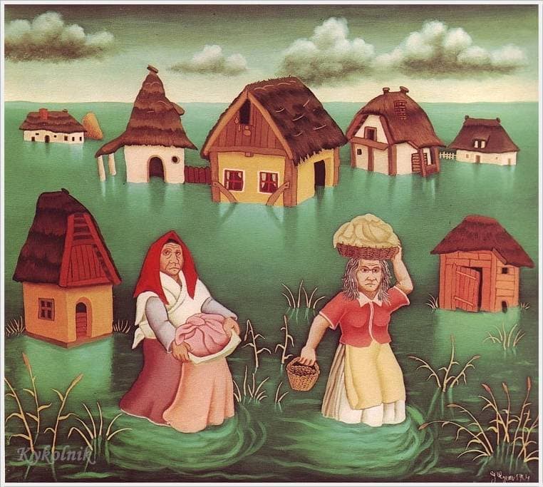 Flood in village — Ivan Generalic