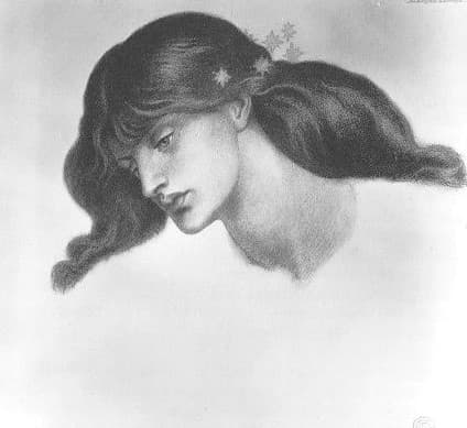 The Blessed Damozel study — Dante Gabriel Rossetti