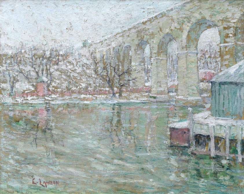 High Bridge. Winter — Ernest Lawson