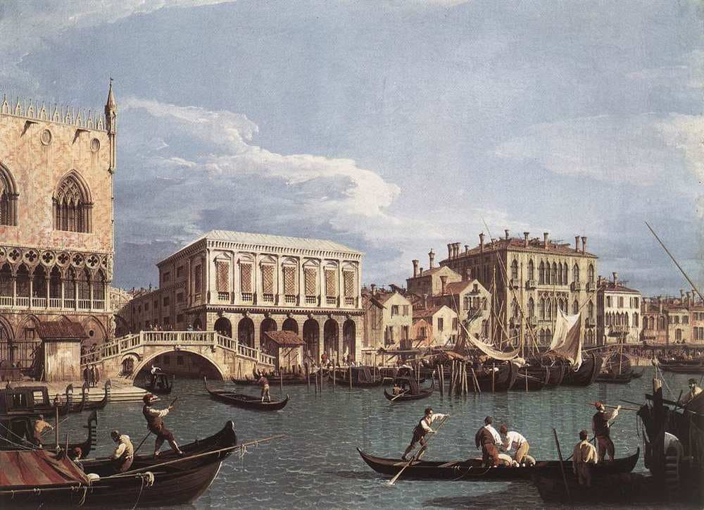 The Molo and the Riva degli Schiavoni from the St. Mark's Basin — Canaletto
