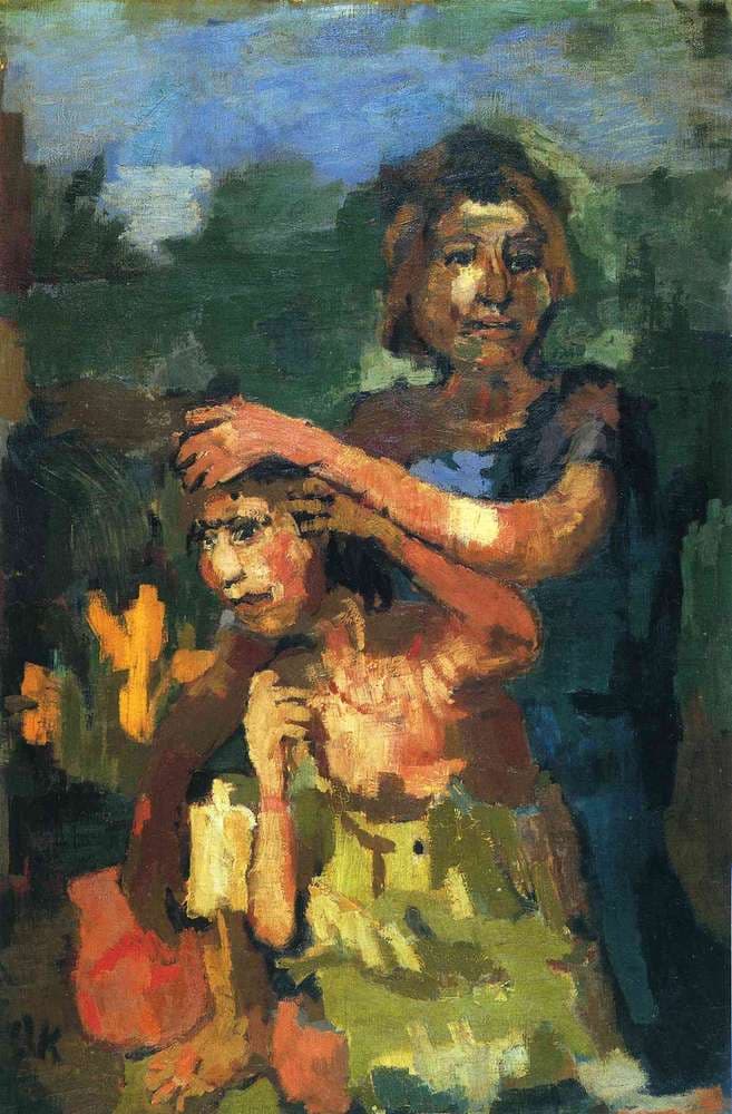 Two children — Oskar Kokoschka