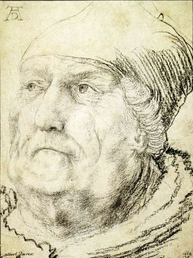 Head of an Old Man — Matthias Grünewald