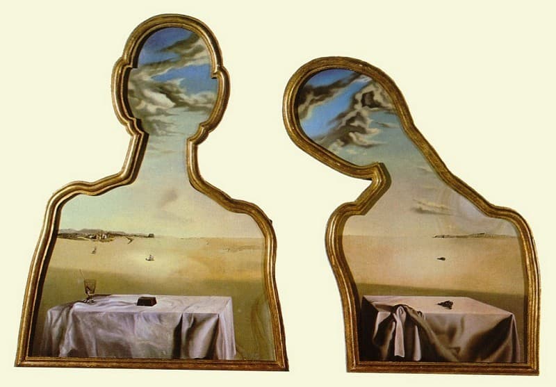 Couple with Their Heads Full of Clouds — Salvador Dalí