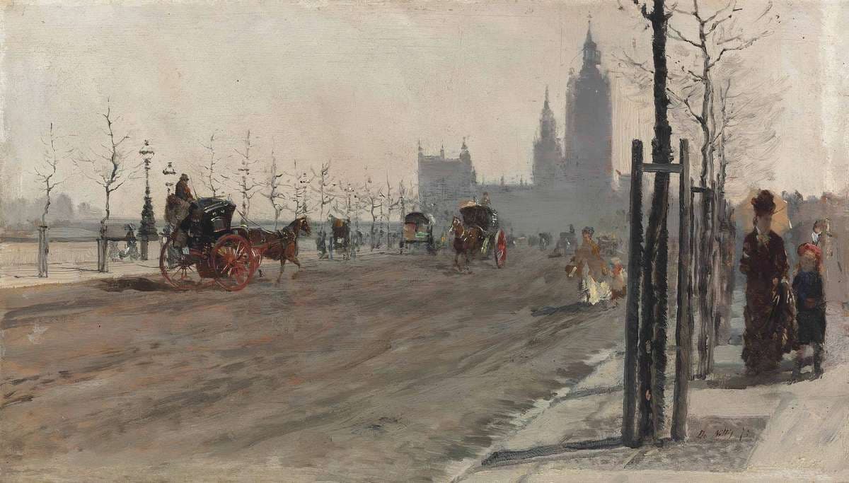 The Victoria Embankment, London — Giuseppe De Nittis