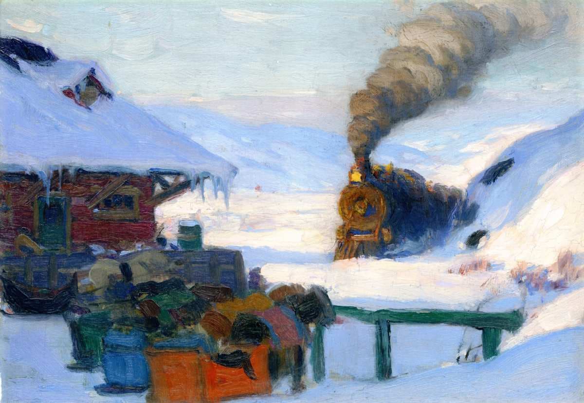 The Train, Baie-Saint-Paul — Clarence Gagnon
