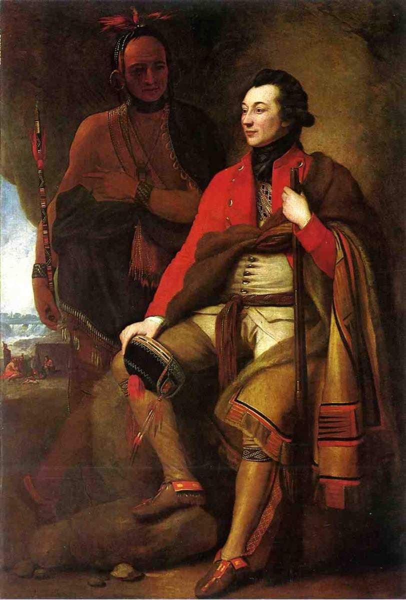 Portrait of Colonel Guy Johnson and Karonghyontye — Benjamin West