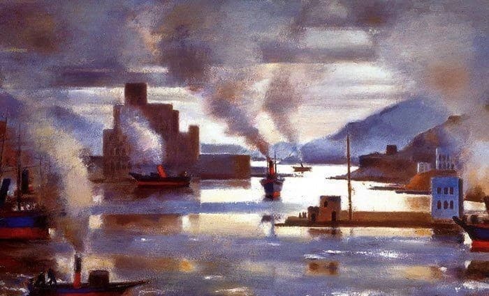 Piraeus Harbor at Dawn — Mahmoud Saiid