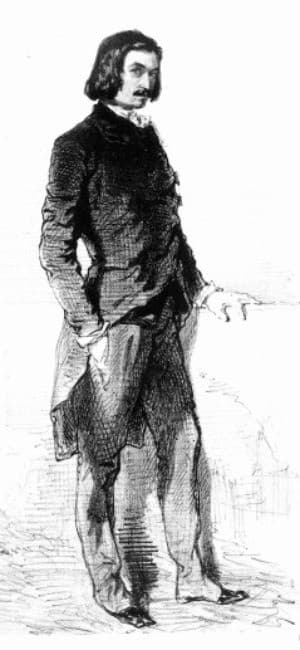 Portrait of French actor Étienne Mélingue (1807-1875) — Paul Gavarni