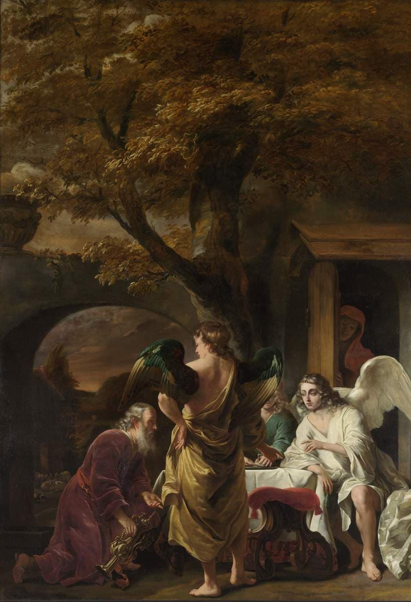 Abraham Receiving the Three Angels — Ferdinand Bol