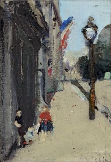 Strasse in Paris — Varlin
