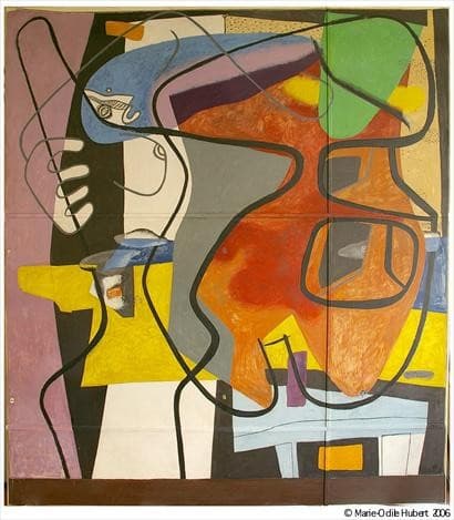 Peinture murale, 35 rue de Sèvres à Paris — Le Corbusier