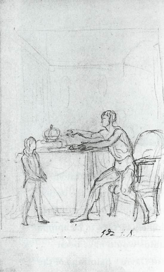 Louis XVI Showing the Constitution to his Son, the Dauphin — Jacques-Louis David