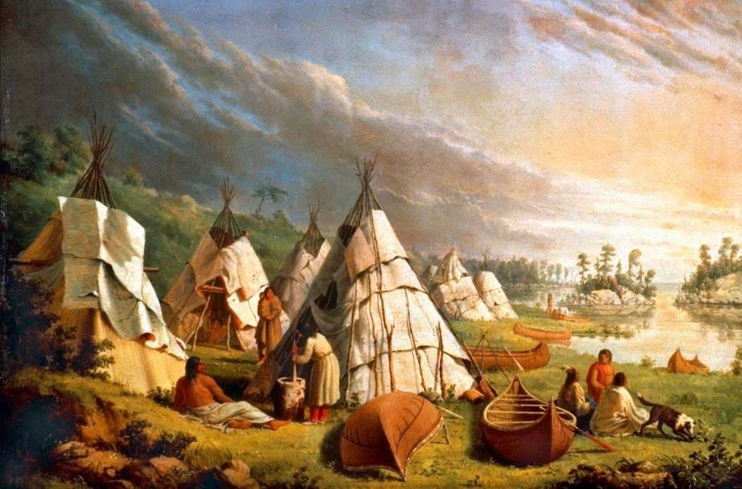 Native American encampment — Paul Kane