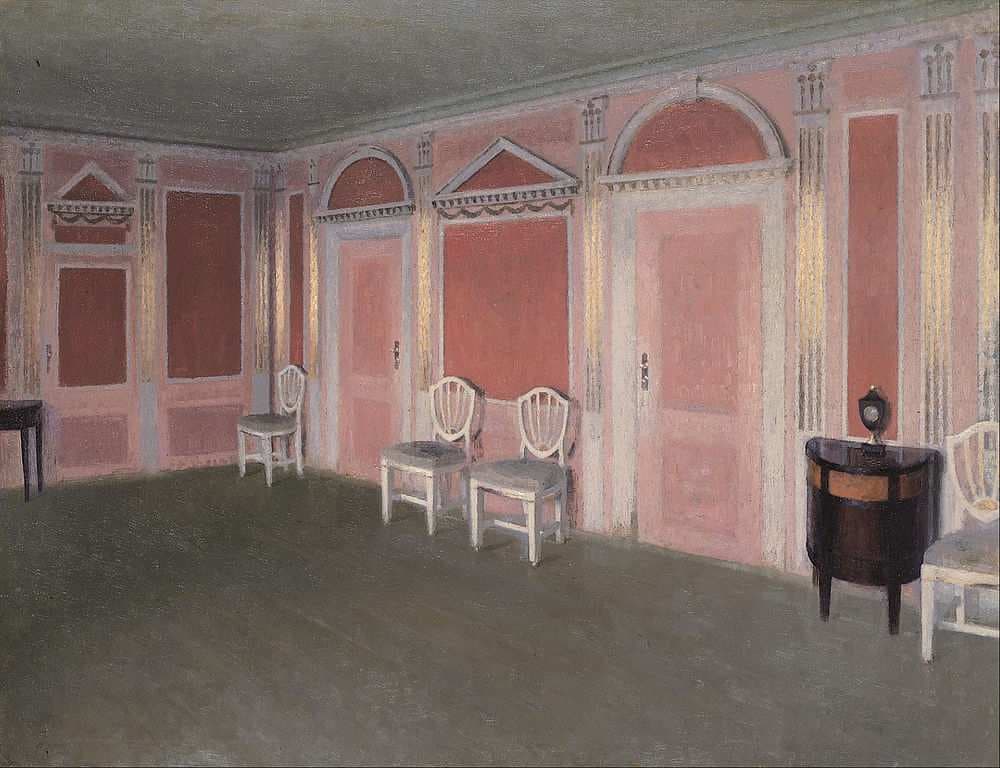 Interior in Louis Seize style. From the artist's home. Rahbeks Allé — Vilhelm Hammershøi