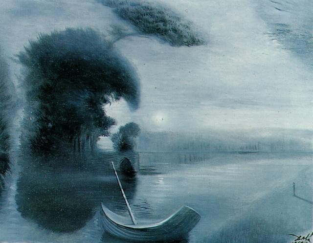 Metamorphosis of Hitler's Face into a Moonlit Landscape with Accompaniment — Salvador Dalí