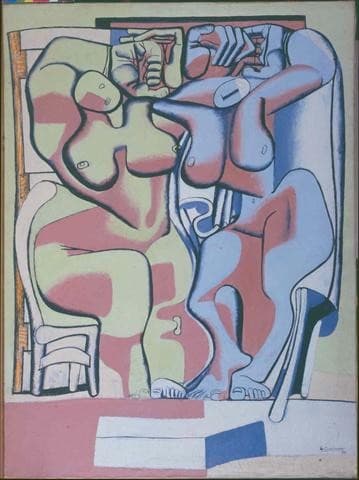 Deux femmes debout à la chaise — Le Corbusier