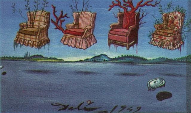 Four Armchairs in the Sky — Salvador Dalí