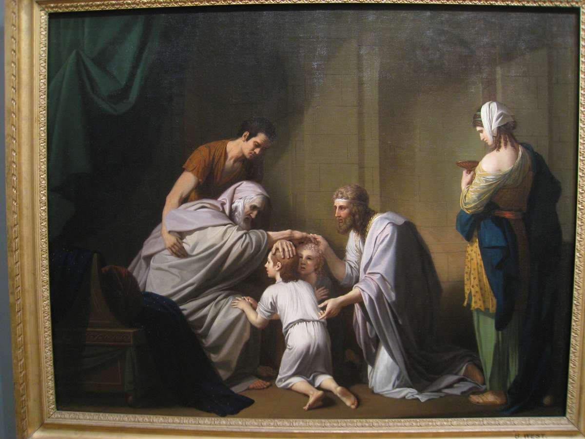 Jacob Blessing Ephraim and Manasseh — Benjamin West