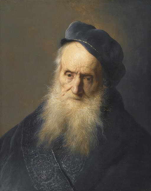 Study of the Head and Shoulders of an Old Bearded Man Wearing A Cap — Jan Lievens