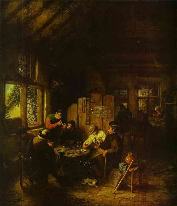 In the Village Inn — Adriaen van Ostade