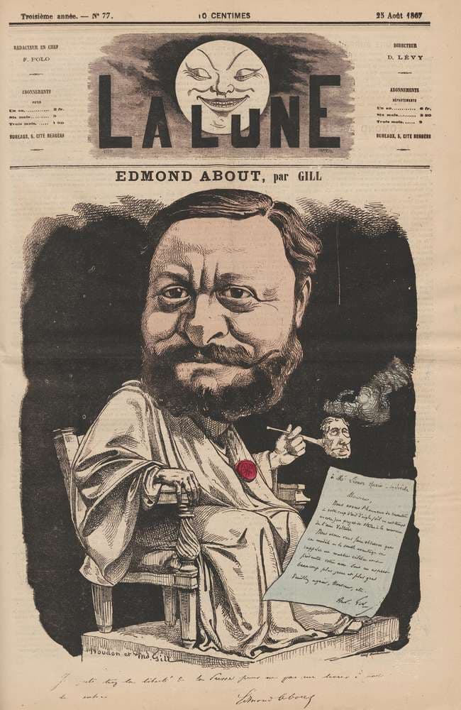 Caricature of Edmond About — André Gill