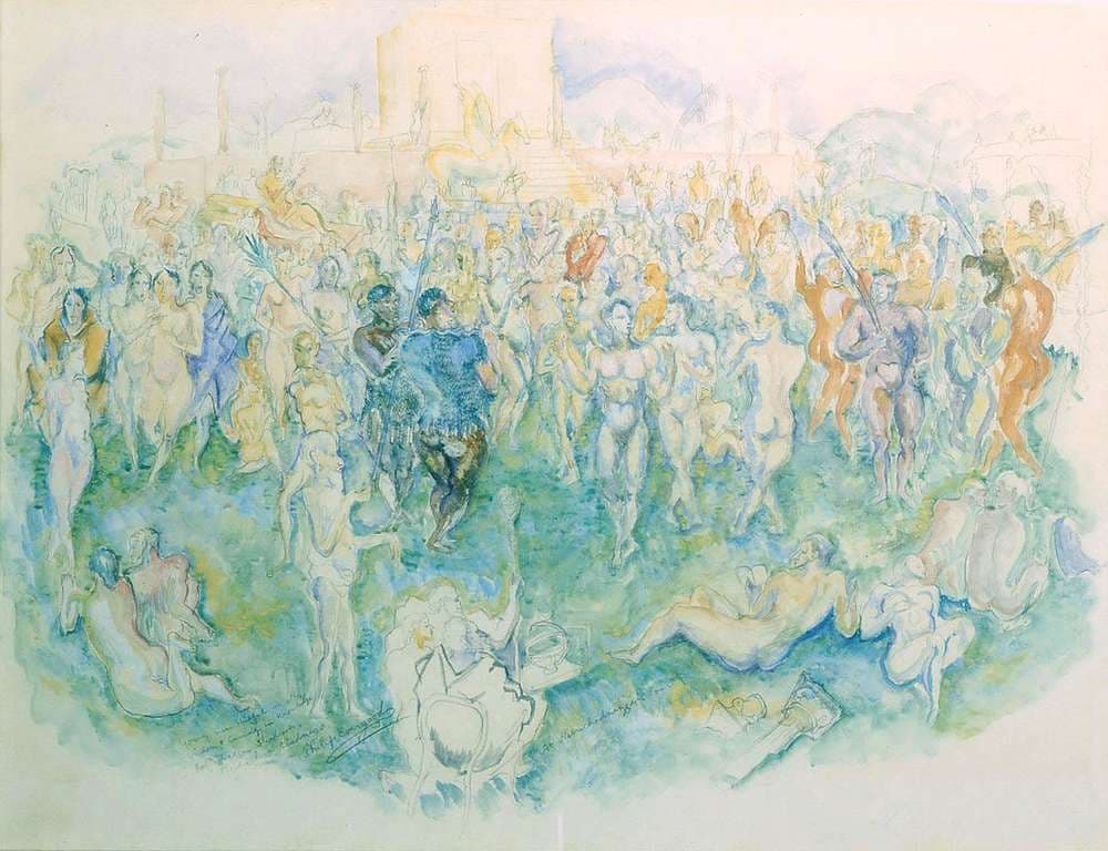 At Nebuchadnezzar's Court — Philip Evergood