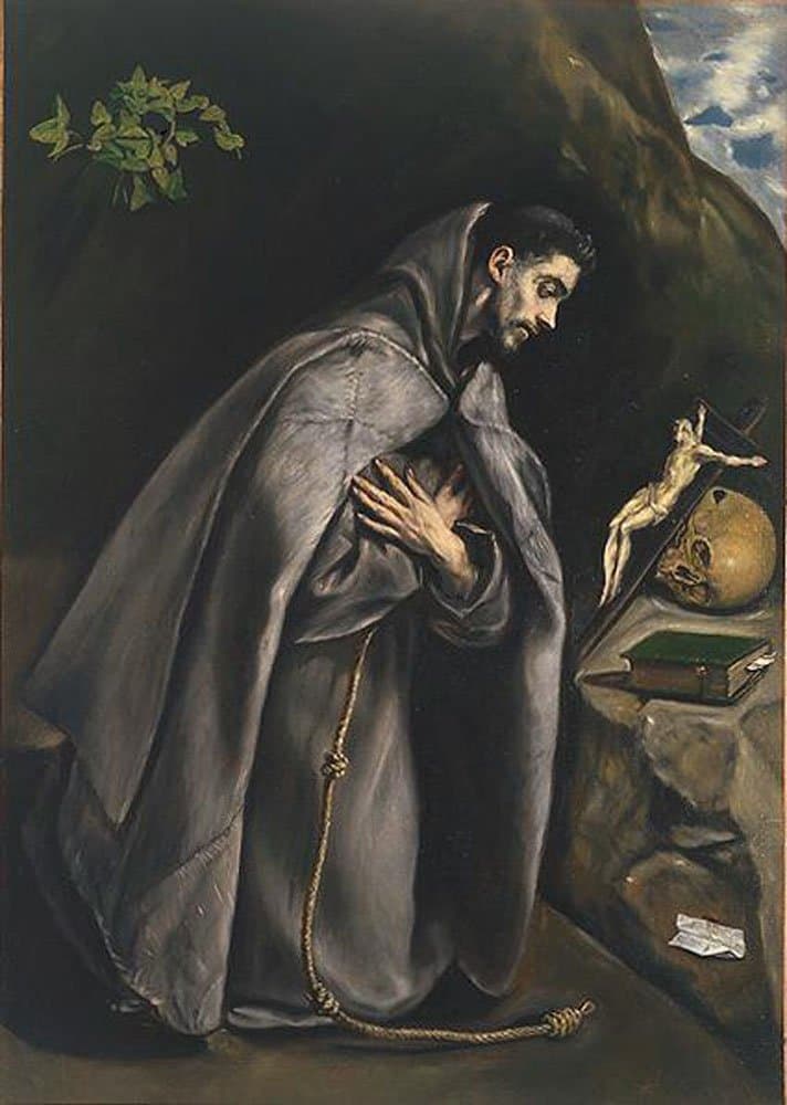 St. Francis praying — El Greco