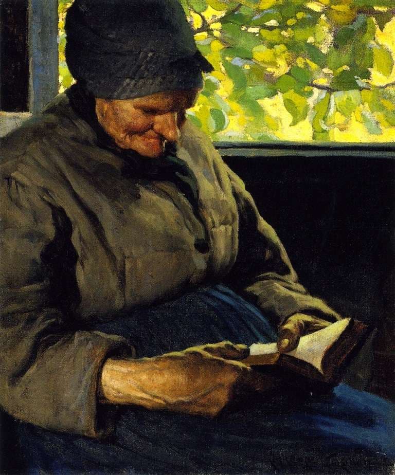 Old Woman Reading — Clarence Gagnon