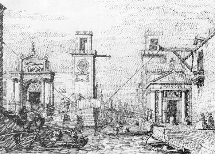 The Arsenal: the Water Entrance — Canaletto