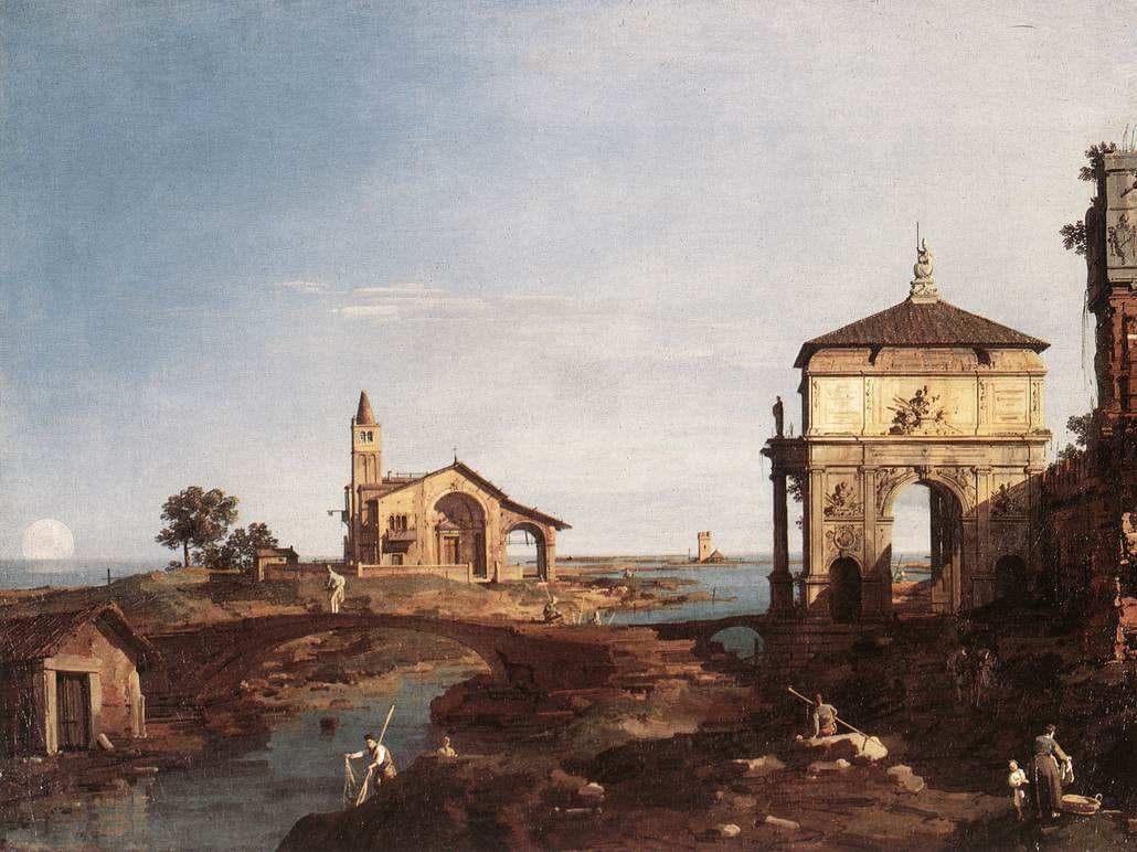 Capriccio with Venetian Motifs — Canaletto
