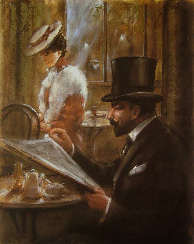 Im Café Bauer — Lesser Ury