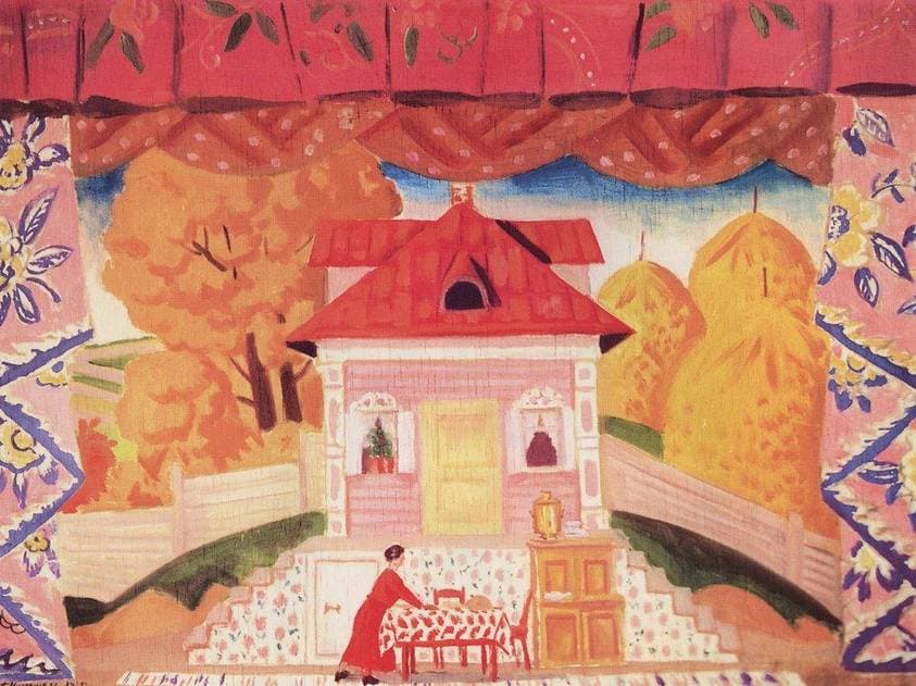 The hut of Savely Magar — Boris Kustodiev