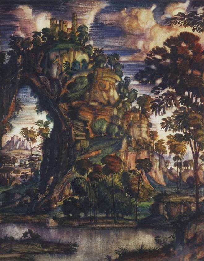 Landscape with castle — Konstantin Bogaevsky