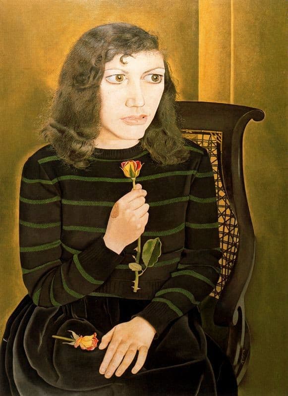Girl with Roses — Lucian Freud