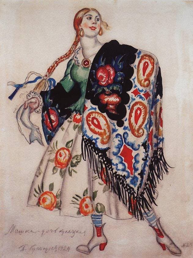 Masha, the daughter of merchant — Boris Kustodiev