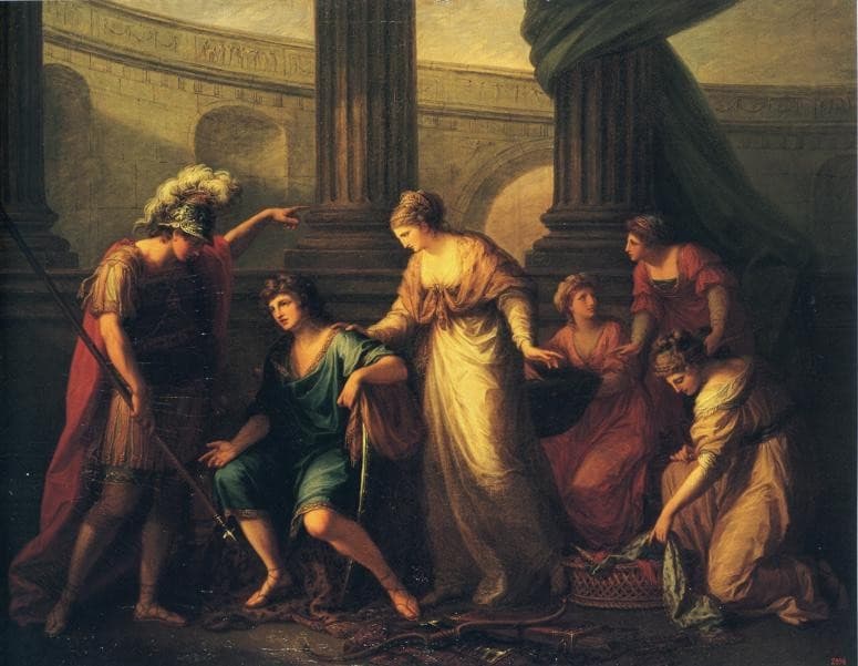 Hector Calls Paris to the Battle — Angelica Kauffman