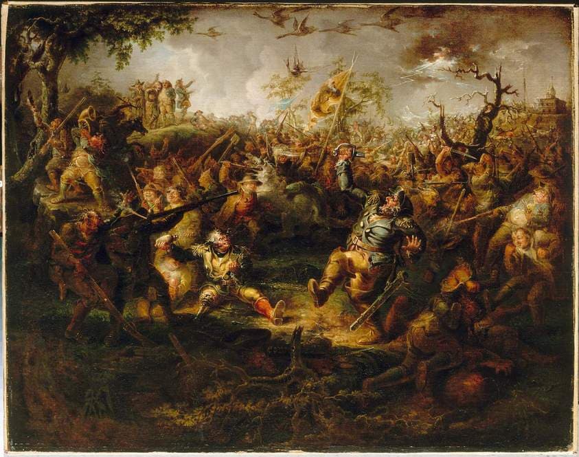A Battle Scene from Knickerbocker's History of New York — John Quidor
