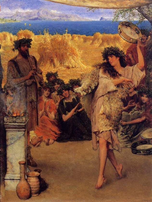 A Harvest Festival (A Dancing Bacchante at Harvest Time) — Lawrence Alma-Tadema