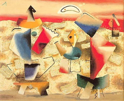 Red Landscape — Willi Baumeister