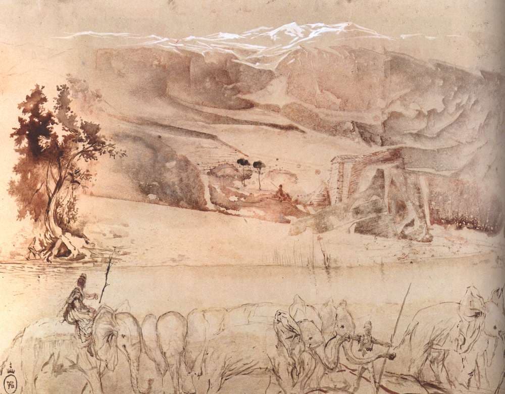 Hannibal crossing the Aps — Salvador Dalí