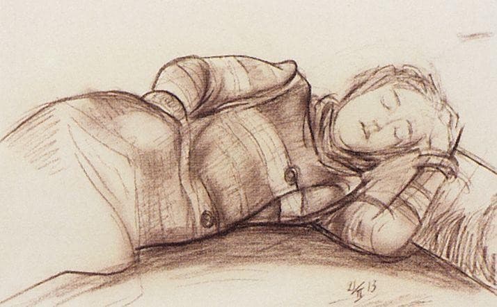 Sleeping Woman — Kuzma Petrov-Vodkin